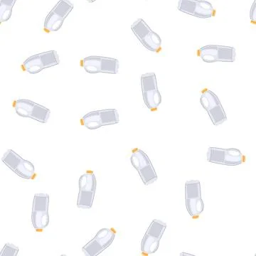Pattern waste milk bottle plastic cartoon vector Stock Illustration