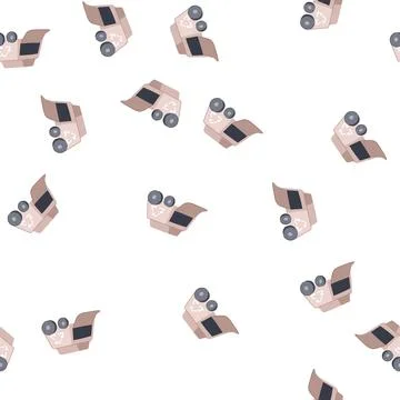 Pattern waste mini robot sorting trash cartoon vector Illustrazione stock
