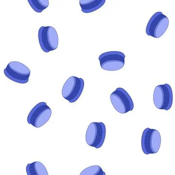 Pattern waste plastic bottle cap cartoon vector Stock Illustration