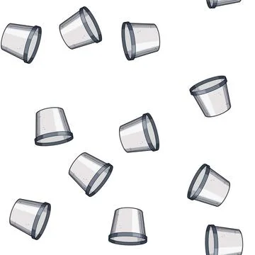 Pattern waste reusable coffee filter cartoon vector Illustrazione stock