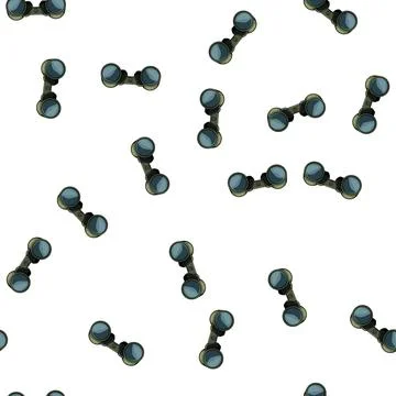 Pattern watch binoculars cartoon vector Stock Illustration
