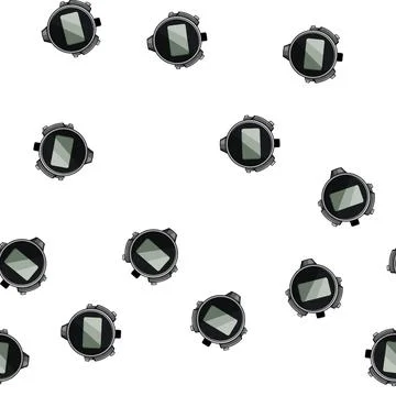 Pattern watch stopwatch cartoon vector Stock Illustration