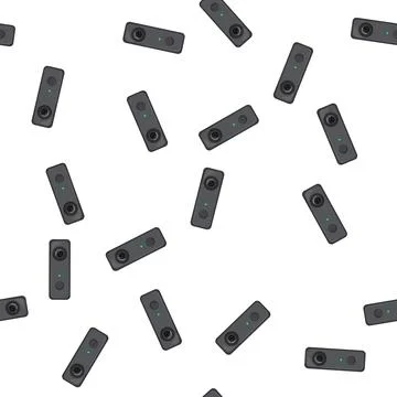 Pattern water action camera cartoon vector Stock Illustration