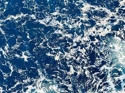 Pattern of water and waves from the wake of a cruise ship. Backgrounds. No pe Stock Photos