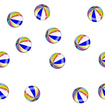 Pattern water beach ball cartoon vector Stock Illustration