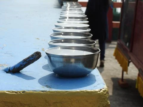 A pattern of water bowl Stock Photos