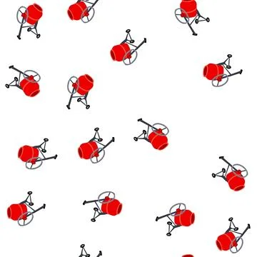 Pattern water concrete mixer cartoon vector Stock Illustration