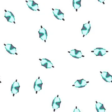 Pattern water diving mask cartoon vector Illustrazione stock