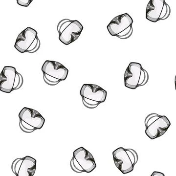 Pattern water diving mask cartoon vector Illustrazione stock
