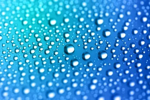 pattern of water drops - blue abstract background