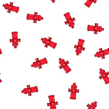 Pattern water fire hydrant cartoon vector Stock Illustration