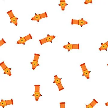Pattern water fire hydrant cartoon vector Illustrazione stock