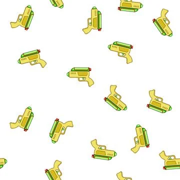 Pattern Water gun toy for children playing summer game Stock Illustration