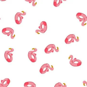 Pattern water inflatable ring cartoon vector Stock Illustration
