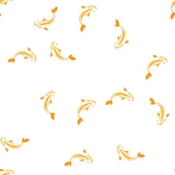 Pattern water koi fish carp cartoon vector Stock Illustration