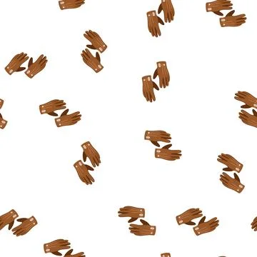Pattern water leather gloves cartoon vector Stock Illustration