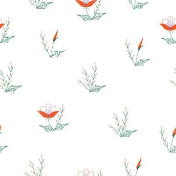 Pattern - water lilies painted. For textile, print or background. Stock Illustration