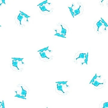 Pattern water ocean waves cartoon vector イラスト素材