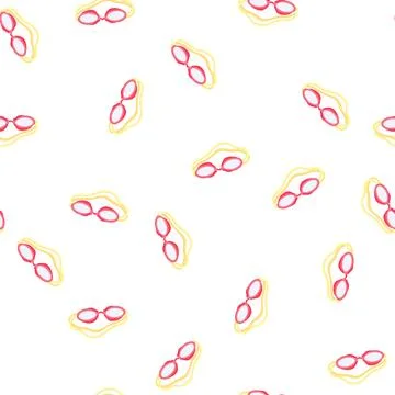 Pattern water pool goggles cartoon vector Stockillustratie