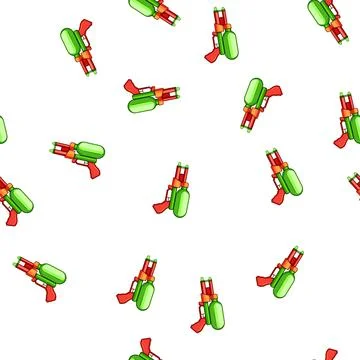 Pattern Water squirting toy gun for summer playtime fun Stock Illustration