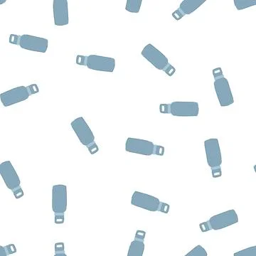 Pattern water stainless bottle cartoon vector Stock Illustration