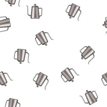 Pattern water steel drip kettle cartoon vector イラスト素材