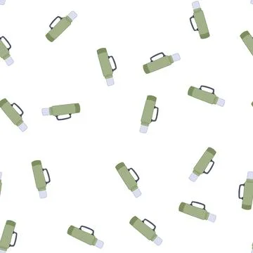 Pattern water thermos cartoon vector Stock Illustration