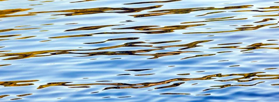 Pattern of water with waves at the river Stock Photos