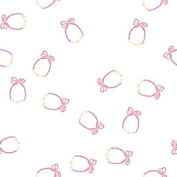 Pattern watercolor coquette cartoon vector 库存插图