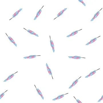Pattern watercolor feather exotic bird cartoon vector 스톡 일러스트