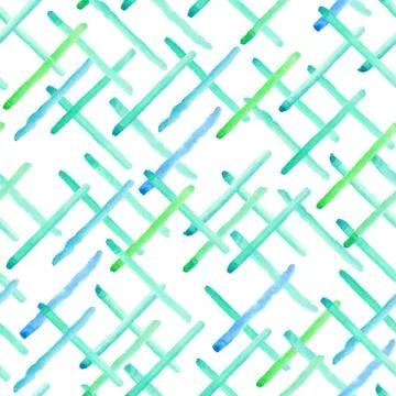 Pattern with watercolor hand drawn elements Stock Illustration