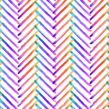 Pattern with watercolor hand drawn elements Stock Illustration