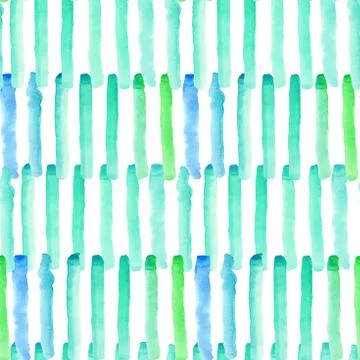 Pattern with watercolor hand drawn elements Stock Illustration