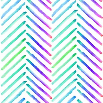 Pattern with watercolor hand drawn elements Stock Illustration