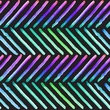 Pattern with watercolor hand drawn elements Stock Illustration