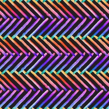 Pattern with watercolor hand drawn elements Stock Illustration