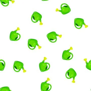 Pattern watering can sand toy cartoon vector Stock Illustration