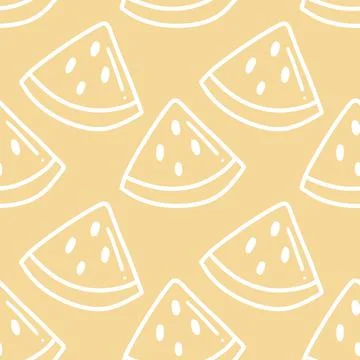 Pattern of watermelon doodle Stock Illustration