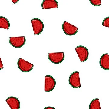 Pattern watermelon jelly candy cartoon vector イラスト素材