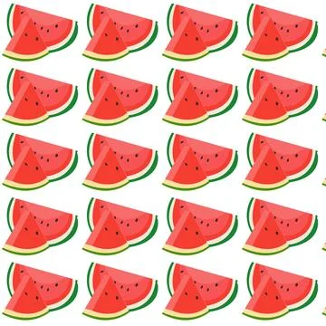 Pattern of Watermelon Slices Stock Illustration
