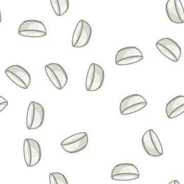 Pattern waterproof sauce dipping bowl cartoon vector Illustrazione stock