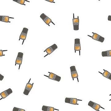 Pattern wave radio transceiver cartoon vector Stock Illustration