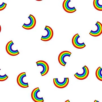 Pattern wave rainbow cartoon vector Stock Illustration