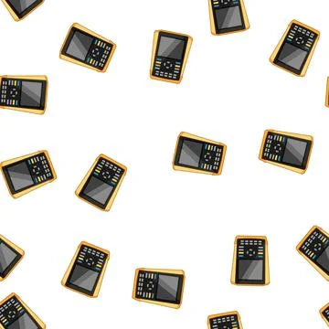 Pattern waveform oscillograph cartoon vector Illustrazione stock