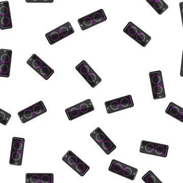Pattern waveform speaker music cartoon vector Stock Illustration