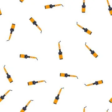 Pattern waves curling iron cartoon vector Stock Illustration