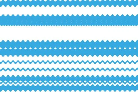 Pattern with wavy lines. Blue background. Vector illustration Illustrazione stock