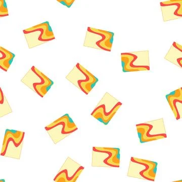 Pattern wavy retro colorful abstract background poster design イラスト素材