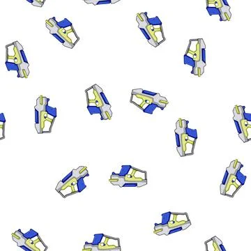 Pattern weapon blaster gun cartoon vector Stock Illustration