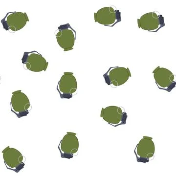 Pattern weapon grenade cartoon vector 库存插图